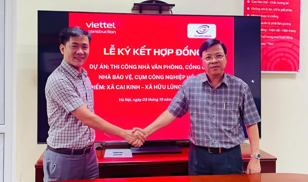 Viettel Construction and Gia Dinh Group Sign a Cooperation Agreement for the Construction of Facilities at Ho Son Industrial Cluster 1